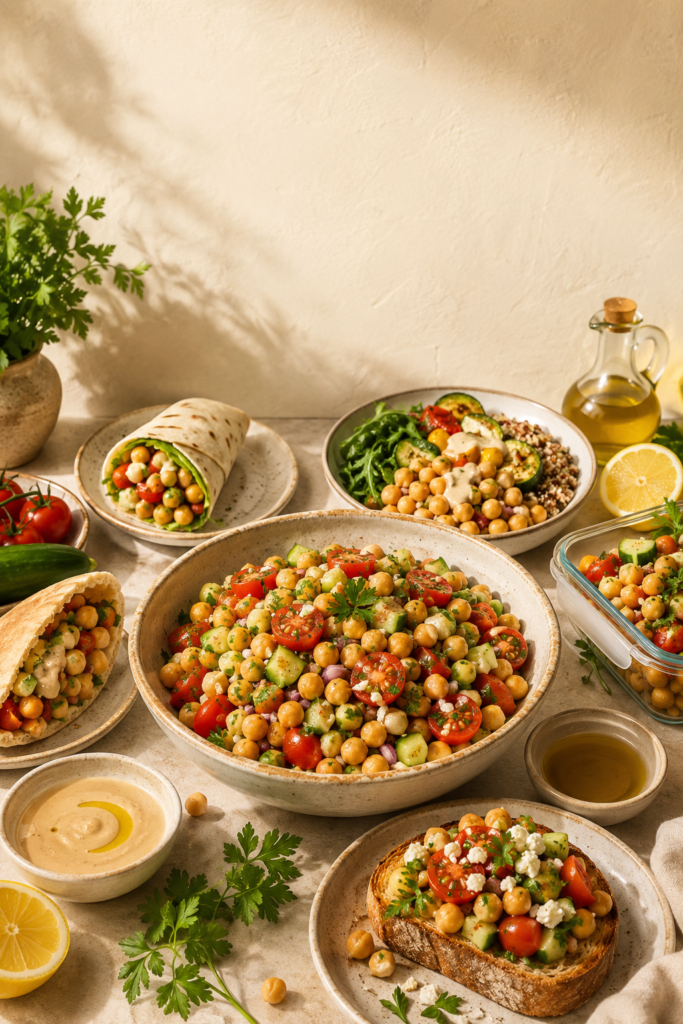 10 Easy Chickpea Salad Recipes for Healthy Lunches, Dinners, and Meal Prep