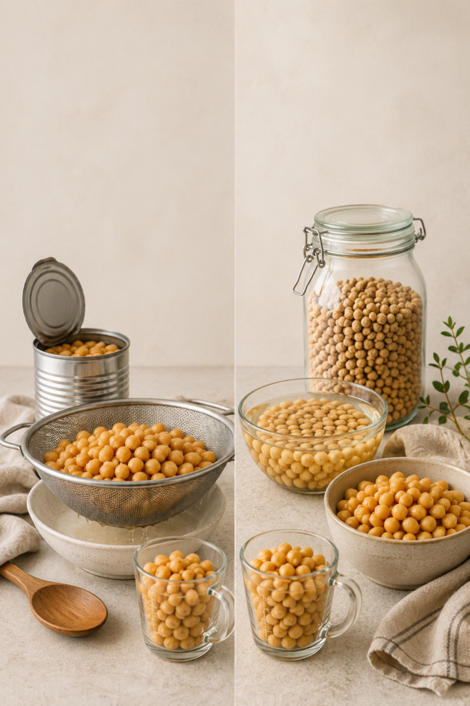 Canned Versus Dried Chickpeas